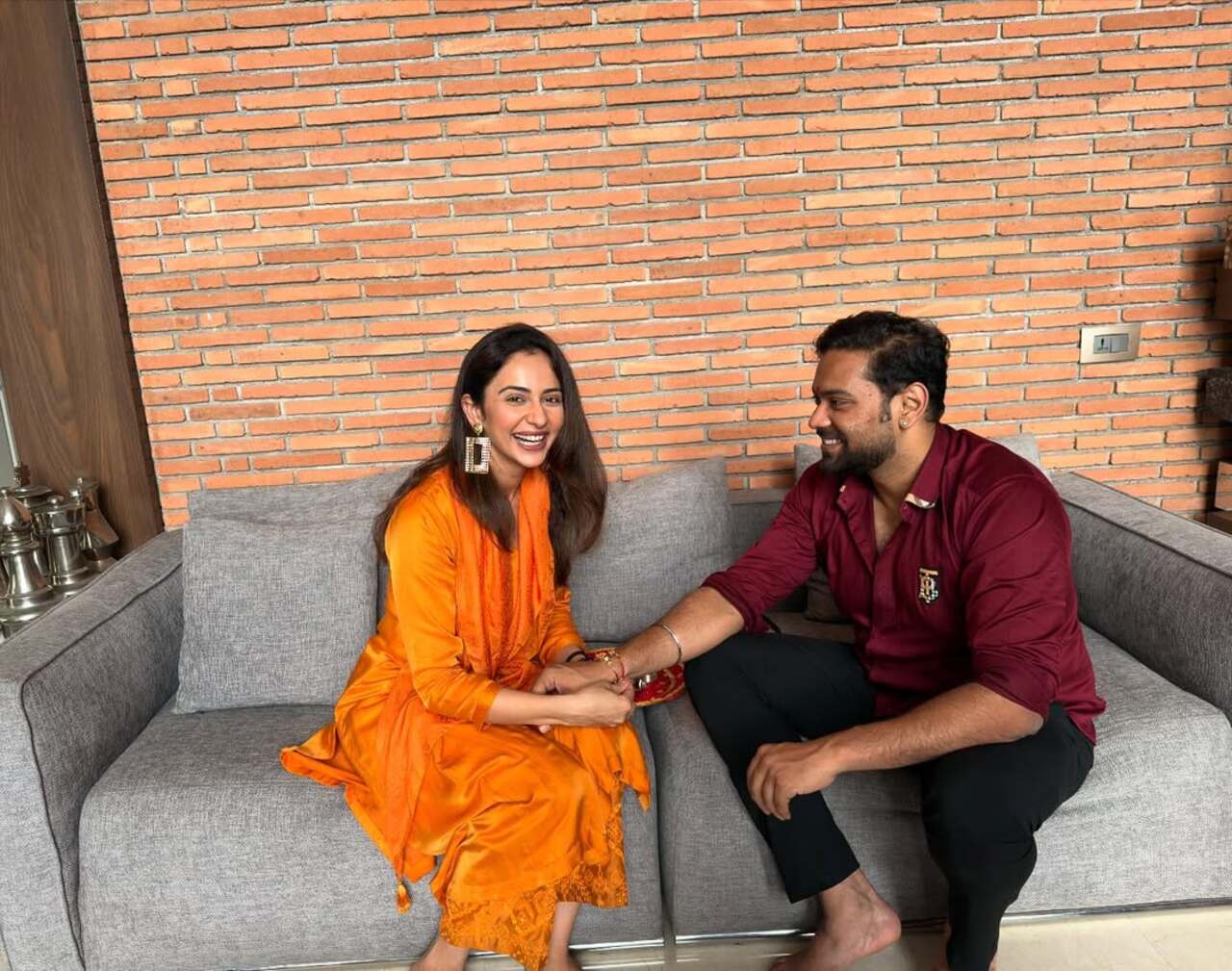 Rakul Preet Singh also shared Rakhi celebration pictures and wrote, 